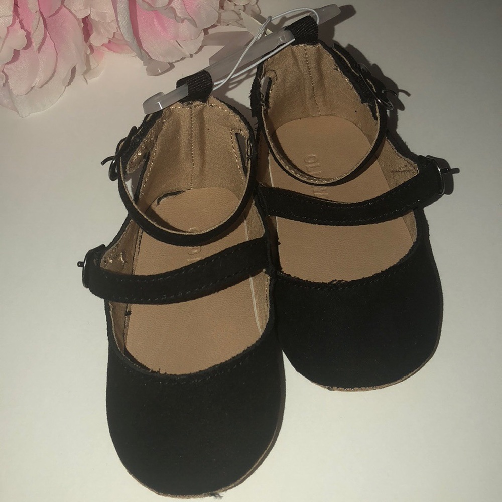 🌸NWT BABY GIRL BLACK SHOES WITH VELCRO CLOSURE